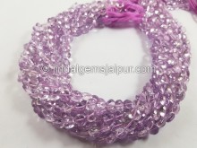 Pink Amethyst Faceted Coin Beads